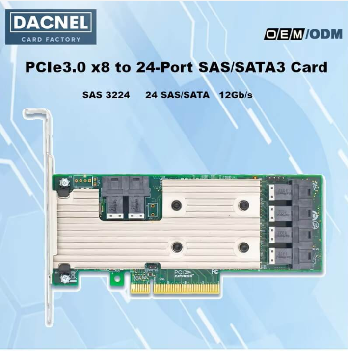 Dacnel_Card's tweet photo. 24-Port SAS SATA HBA Controller Card PCIe3.0 X8 Interface with 6*SFF-8643 SAS3224-HBA SAS3224-24I

https://t.co/522hhDDmSH

#HBAController
#SASController
#RAIDController
#EnterpriseStorage
#StorageExpansion
#ServerHardware
#HighDensityStorage
#DataCenterStorage
#JBOD
#MassStorage https://t.co/L9XDTsfZHP