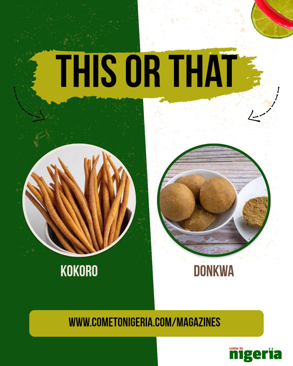cometonigeria's tweet image. This one is for real snack lovers 😍🇳🇬

Are you team Kokoro 🥨 (The ultimate crunchy corn snack of the West) or team Donkwa 🌶️ (The sweet &amp;amp; spicy peanut treat of the North)?

Which crunch commands your day: The snap of Kokoro 🥨 or the spice of Donkwa 🌶️?

#ComeToNigeria #Snacks