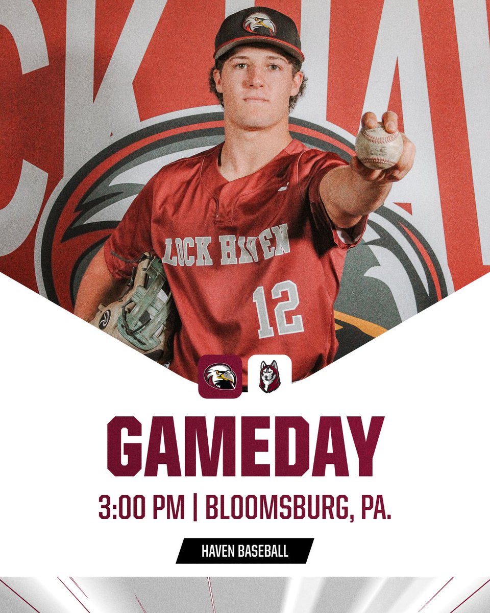 HavenAthletics's tweet photo. ⚾️ GAMEDAY!

🦅 @LHU_baseball 
🆚 Bloomsburg
📌 Bloomsburg, Pa.
📊📺 https://t.co/slE5zQYgkE https://t.co/DBeqEkbCuQ