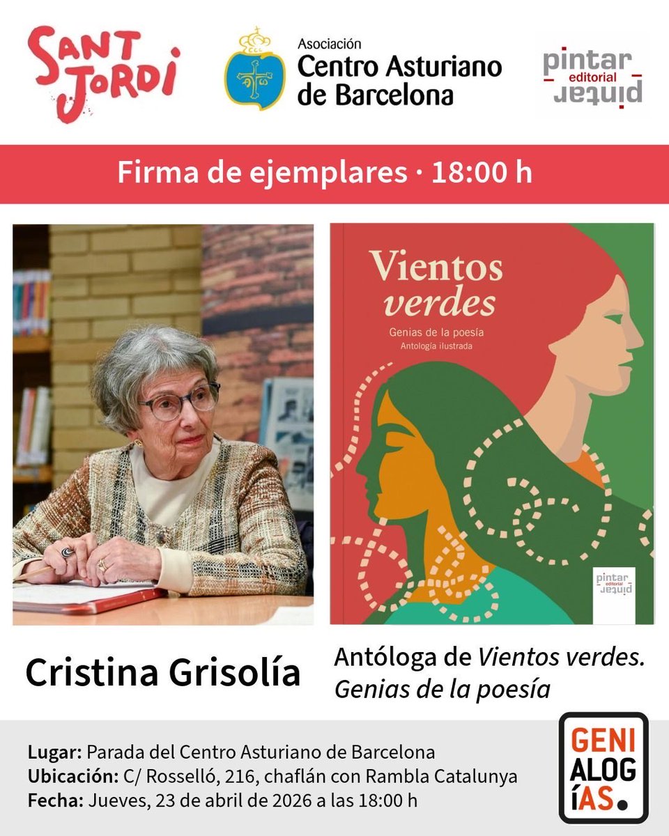 FundacioMMM's tweet photo. “Vientos verdes. Genias de la poesía” reuneix la veu de 38 poetes dels segles XX i XXI, i l’expandeix amb la mirada de 38 artistes de la il·lustració, teixint plegades un tapís en cinc llengües: castellà, gallec, euskera, asturià i català. Marçal és una de les poetes antologades. https://t.co/GHqZiM0ctZ