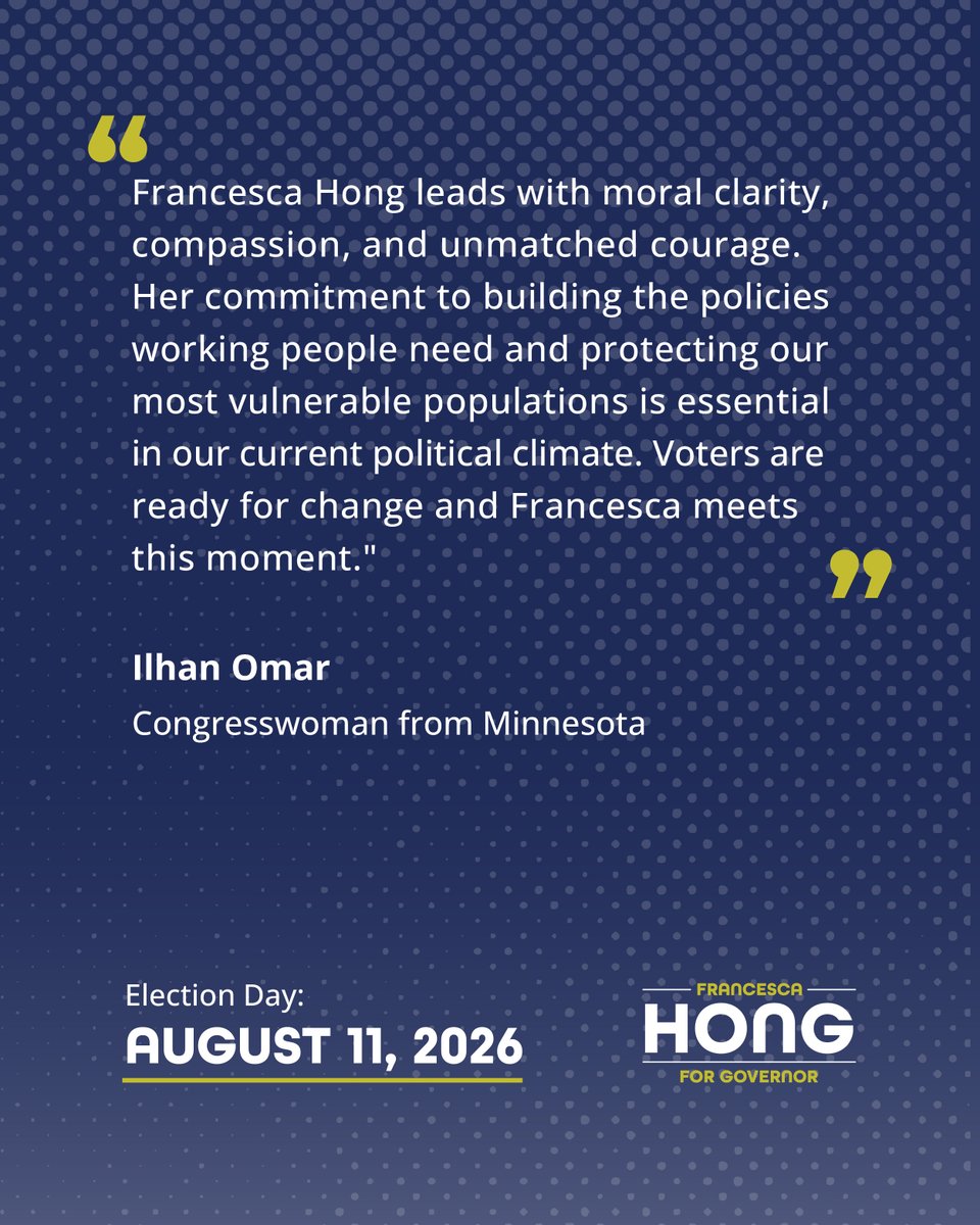 Francesca Hong For Governor tweet media