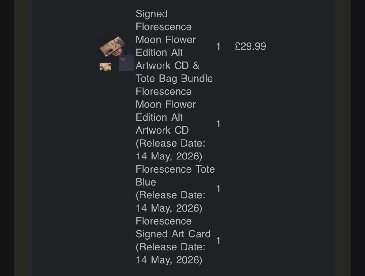 first time ordering signed maisie peters stuff, i hope this fixes my soul