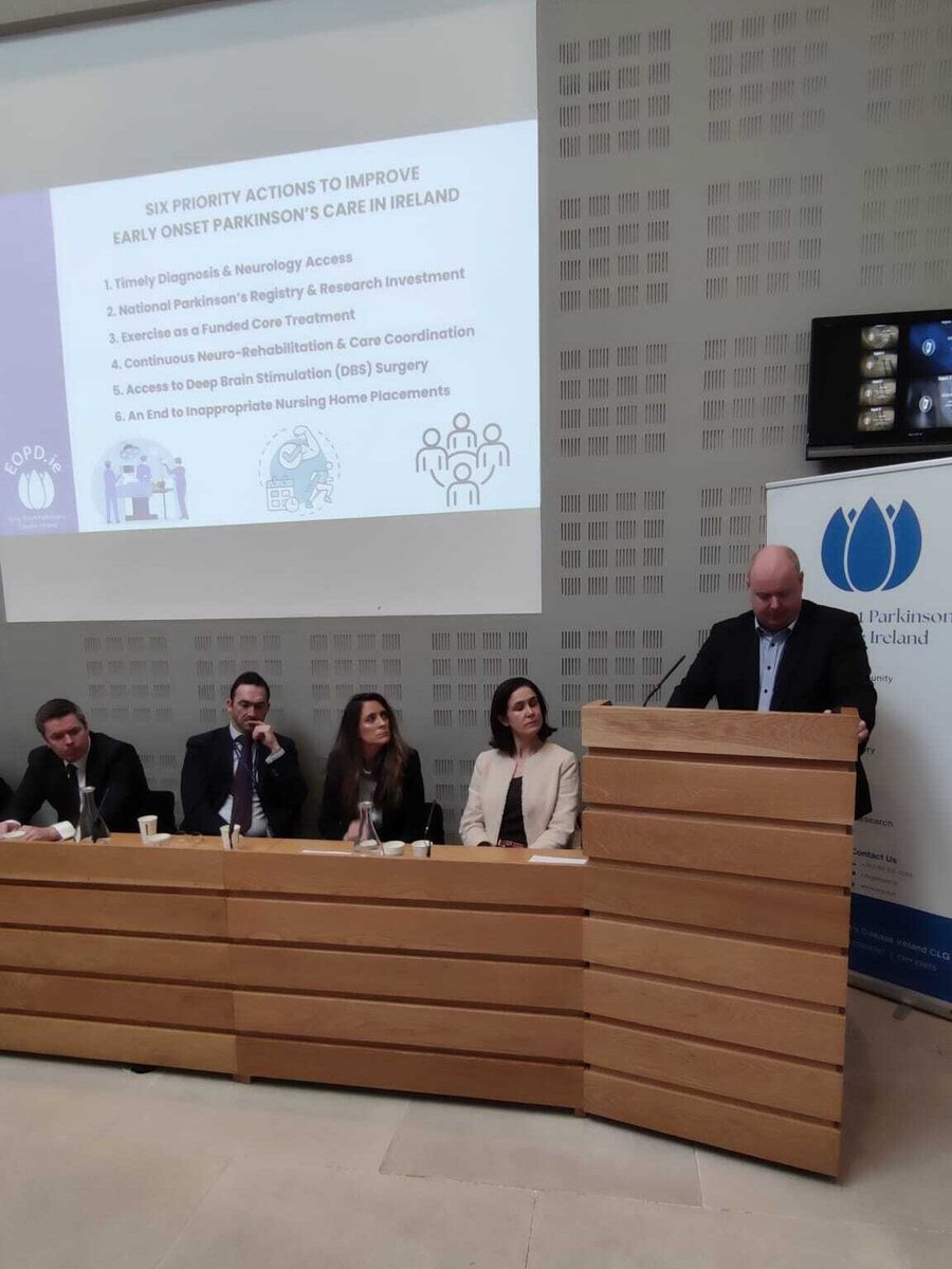 paulmurphy_TD's tweet image. Very glad to host Early Onset Parkinson's Disease Ireland (@eopdIE) in the Dáil today. I will be pushing for investment in deep brain stimulation surgery as well as supports for high impact exercise and a cost of disability payment.

You can see more here: eopd.ie