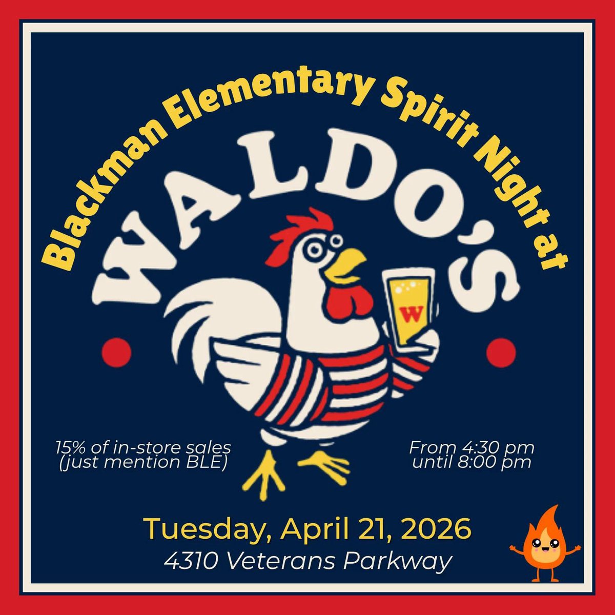 ble_pto's tweet photo. 🐔BLE Spirit Night is happening TONIGHT at the 𝗯𝗿𝗮𝗻𝗱‑𝗻𝗲𝘄 𝗪𝗮𝗹𝗱𝗼’𝘀 𝗼𝗻 𝗩𝗲𝘁𝗲𝗿𝗮𝗻𝘀📍 𝟰𝟯𝟭𝟬 𝗩𝗲𝘁𝗲𝗿𝗮𝗻𝘀 𝗣𝗮𝗿𝗸𝘄𝗮𝘆 ⏰ 𝟰:𝟯𝟬–𝟴:𝟬𝟬 𝗣𝗠 💙 𝟭𝟱% 𝗼𝗳 𝗶𝗻‑𝘀𝘁𝗼𝗿𝗲 𝘀𝗮𝗹𝗲𝘀 𝗰𝗼𝗺𝗲𝘀 𝗯𝗮𝗰𝗸 𝘁𝗼 𝗕𝗟𝗘 — 𝗷𝘂𝘀𝘁 𝗺𝗲𝗻𝘁𝗶𝗼𝗻 𝗕𝗟𝗘. https://t.co/lEAgyxDpnv