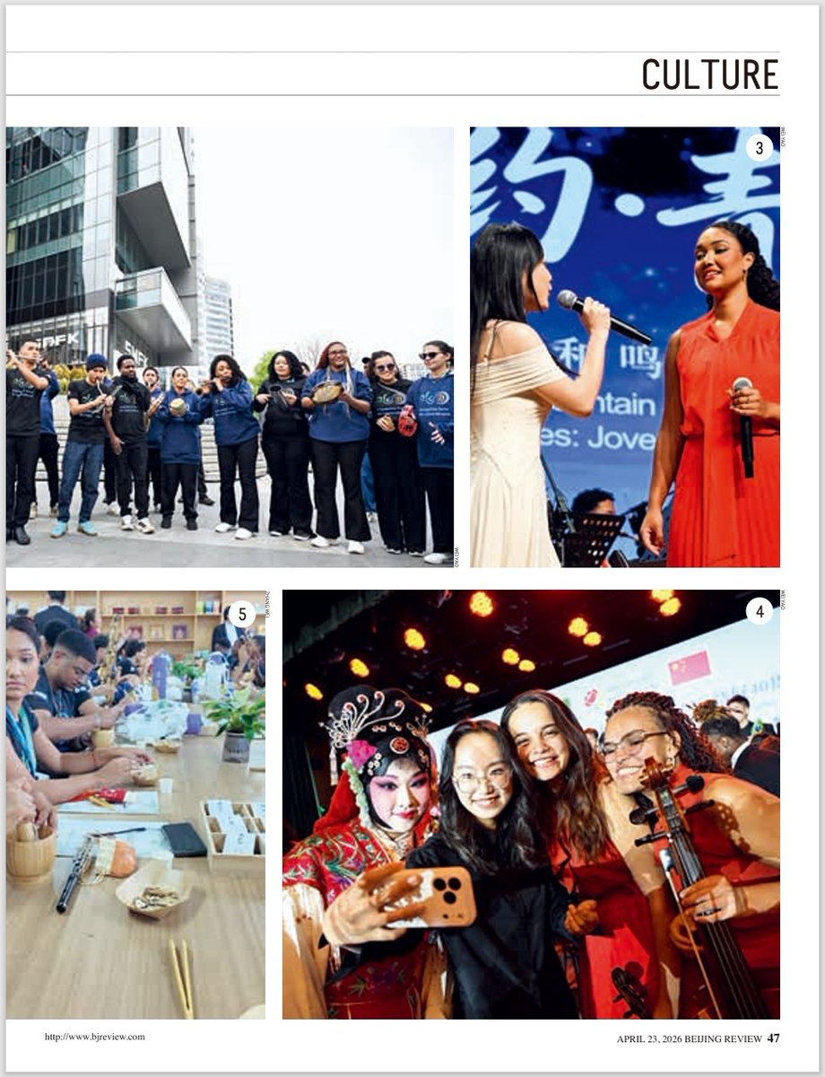 BeijingReview's tweet image. #BeijingReview Rio de Janeiro’s Orquestra Forte de Copacabana toured several Chinese cities this month, presenting concerts and street performances, and participating in #cultural exchange activities.
Founded in 2011, the orchestra is made up of young musicians aged 13 to 23 who