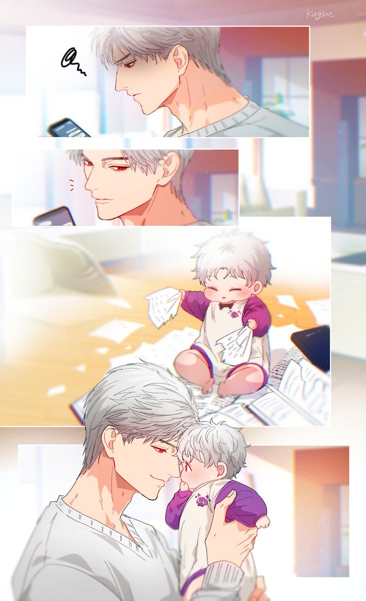 Grumpy Daddy, Happy Baby 🐦‍⬛👶✨
(1/2)
#kuganeの捏造世界
