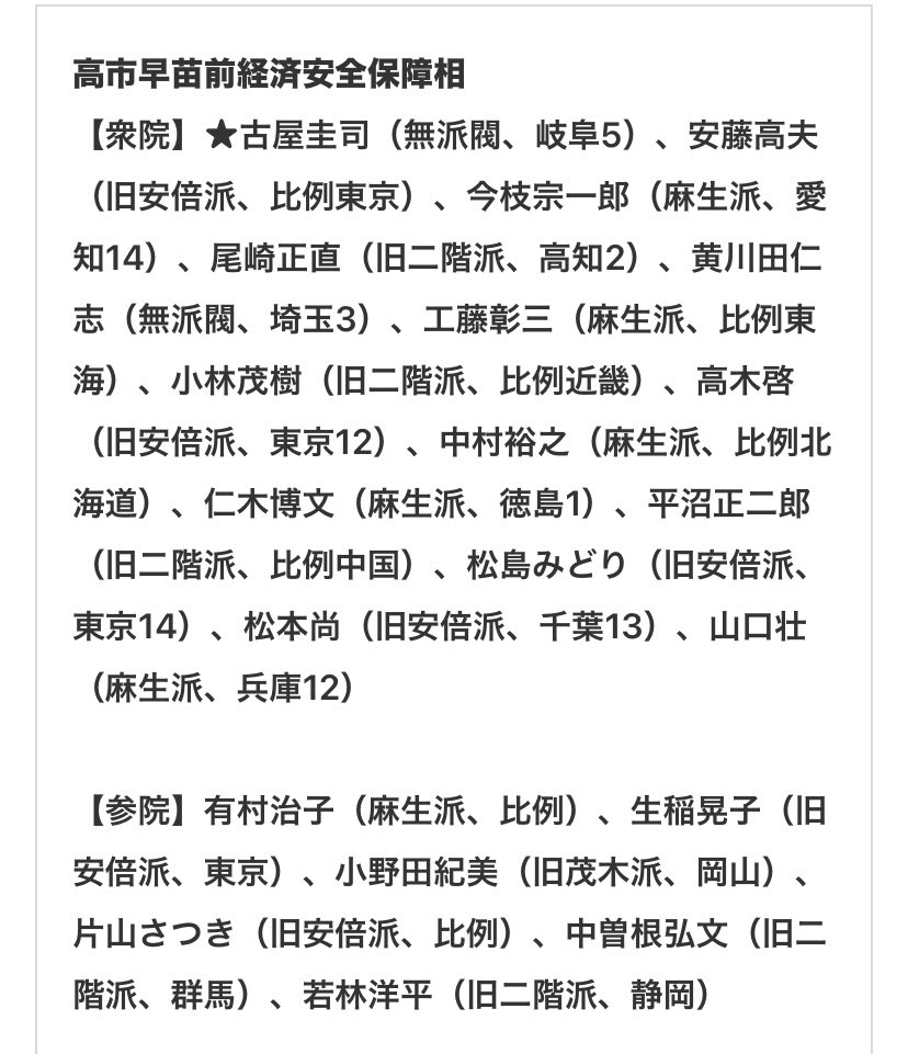 mariyatomoko's tweet photo. これ、去年の10月。
高市の推薦人ですから。
皆さん、忘れないでください。 https://t.co/jk5XOwH2Qg