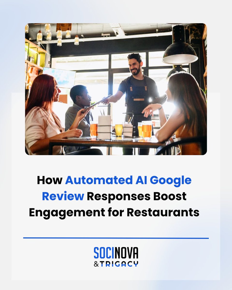 socinovatrigacy's tweet image. AI helps your restaurant respond instantly, staying genuine and on-brand while you run the floor.

Read more: socinova.com/ai-review-resp…

#RestaurantMarketing #socinovatrigacy