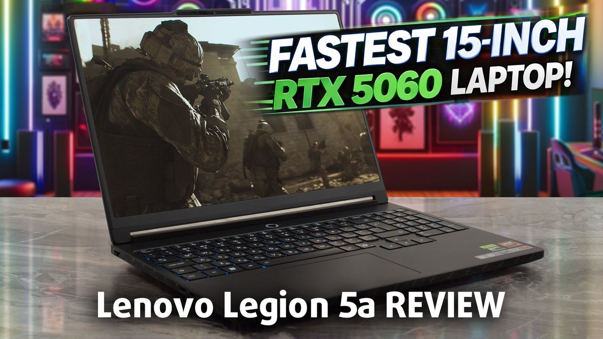 LaptopMedia's tweet photo. ⚡ SUB-2KG CHAMPION: Lenovo Legion 5a (Gen 11)

It looks like a boring office laptop, but it just crushed our benchmarks to become the FASTEST 15-inch RTX 5060 machine we've ever tested! 🤯

⬇️ ULTRA DEEP REVIEW:
https://t.co/rU0dvMHkdY https://t.co/IKl4nad2ax