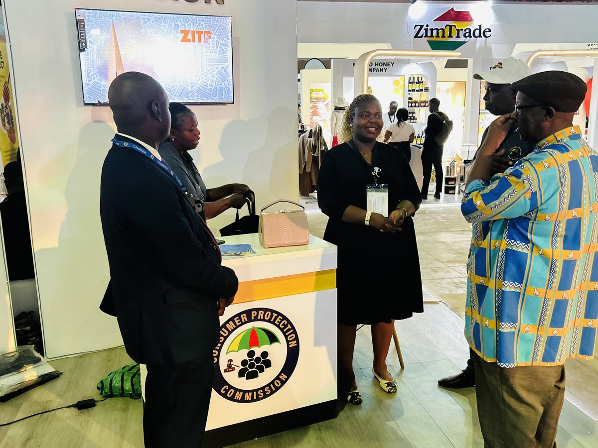 cpczimbabwe's tweet image. Day 2 at ZITF 2026 🇿🇼

Catch the Consumer Protection Commission of Zimbabwe at the Zimbabwe International Trade Fair Company ZITF

Know your rights. Say no to counterfeits.
Visit our stand today!

#ZITF2026 #ConsumerRights #CPCZimbabwe