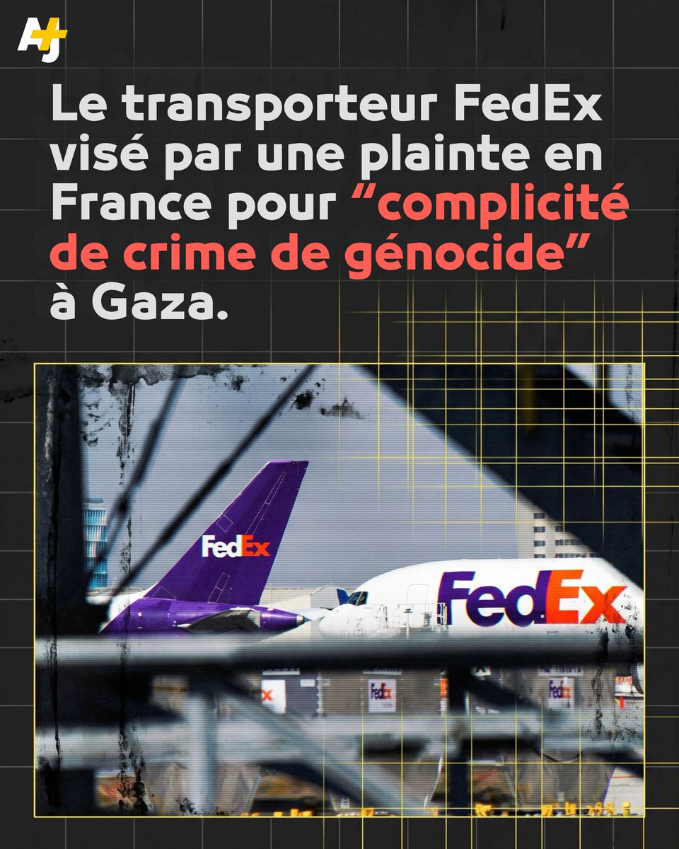 L’Union juive française pour la paix a déposé à Paris une plainte contre X pour “complicité de crime de génocide”, visant le transporteur américain FedEx pour son rôle présumé dans le transit de composants destinés à des avions de combat de l’armée israélienne.
L’association