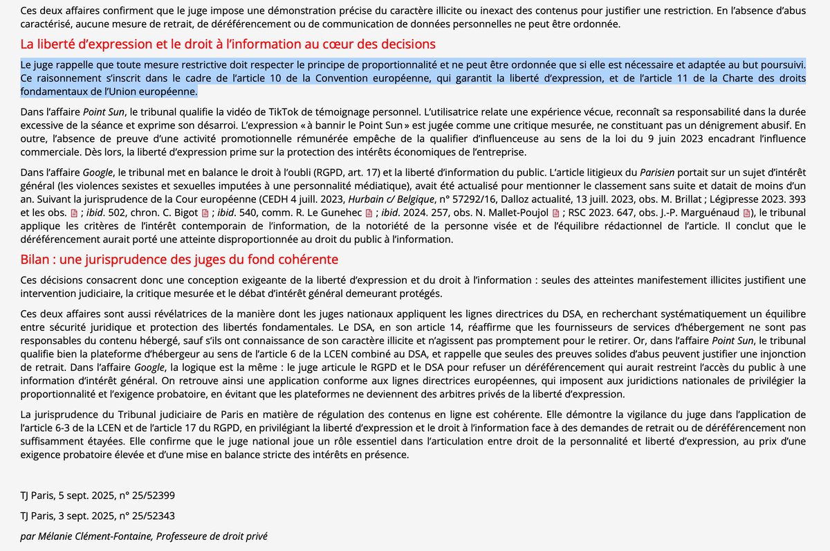 AlexArchambault's tweet image. A rebours donc de la jurisprudence établie du Tribunal Judiciaire de Paris qui a sèchement rejeté la tentative d'instrumentalisation #Kick &amp;amp; #Shein sur contenu susceptible de créer un trouble à l'ordre public.