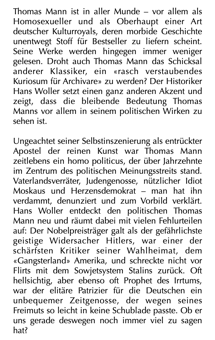 flr_louis's tweet photo. Hans Woller - Thomas Mann

Biographie eines Politischen

À paraître en août chez C. H. Beck https://t.co/SLdtYApgsk