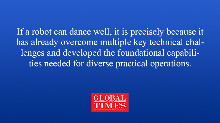 globaltimesnews's tweet image. #Editorial: Are Chinese robots “only able to dance and run”? This has become a recurring question raised by some Western media outlets in recent months. The problem with this line of thinking begins with a conceptual sleight of hand: equating “being able to dance and run” with
