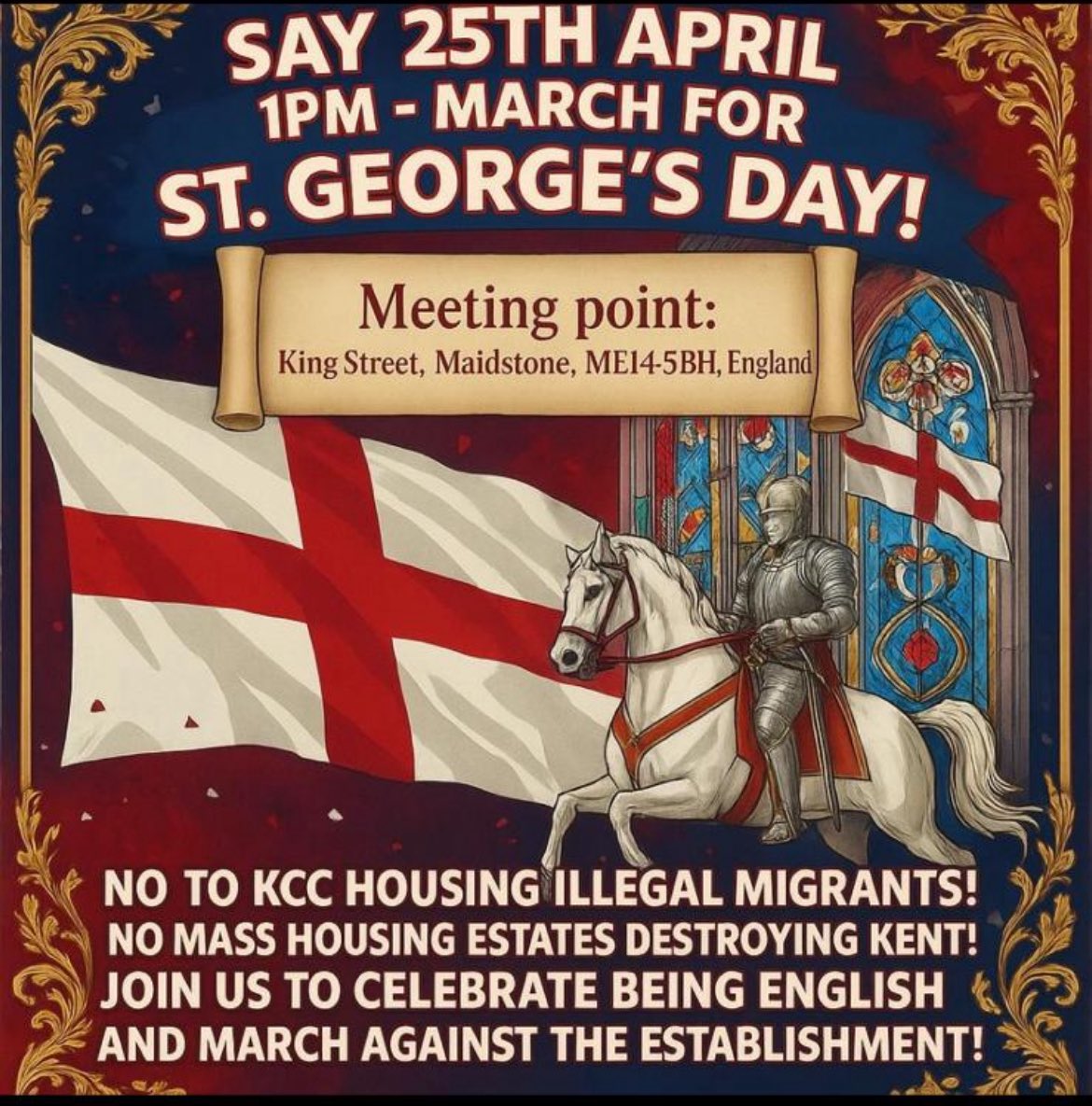 Dean84919146069's tweet image. Join us in Maidstone this Saturday 1pm 🏴󠁧󠁢󠁥󠁮󠁧󠁿🏴󠁧󠁢󠁥󠁮󠁧󠁿🏴󠁧󠁢󠁥󠁮󠁧󠁿🏴󠁧󠁢󠁥󠁮󠁧󠁿🏴󠁧󠁢󠁥󠁮󠁧󠁿 #Britain #England #Kent #Maidstone