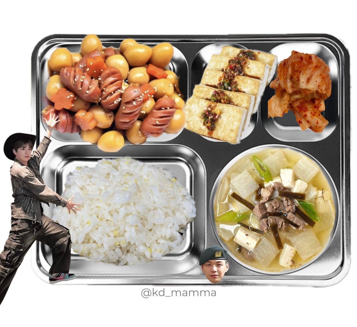 〔 2026년 4월 22일 조식 〕
밥
쇠고기탕국
비엔나메추리알조림
두부양념장
배추김치
   ᑎ__ᑎ      ᐱ__ᐱ     ᕱ__ᕱ
   (˶.•o•˶)    ( .•ω• )    ( .•⤚• )
ଘ(ა 🐃 )    (ა     ૮)｡   (      ٩)੭