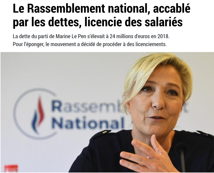 MadGui1902's tweet image. les suceuses du #RN n'ont honte de rien, aucune banque a part si on lui vend la France clé en main comme à la Russie et à la Hongrie ne financera un parti qui est en faillite perpétuelle depuis 20 ans, un parti qui est condamné pour détournement de fond, abus de bien sociaux etc