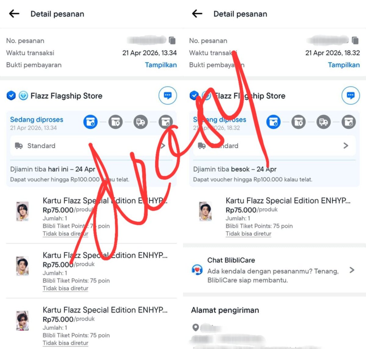deasy_rl's tweet photo. JASA CO ENHYPEN X FLAZZ BCA 
FEE 10K

Pengiriman langsung ke alamat kalian

Available:
Heeseung ✅️✅️✅️
Jungwon ❌️✅️✅️
Jay ❌️❌️✅️
Jake ❌️✅️✅️
Sunghoon ✅️✅️✅️
Sunoo ✅️✅️✅️
Ni-ki ✅️✅️✅️
ot7 ✅️✅️✅️ https://t.co/yJFnbcq2I6