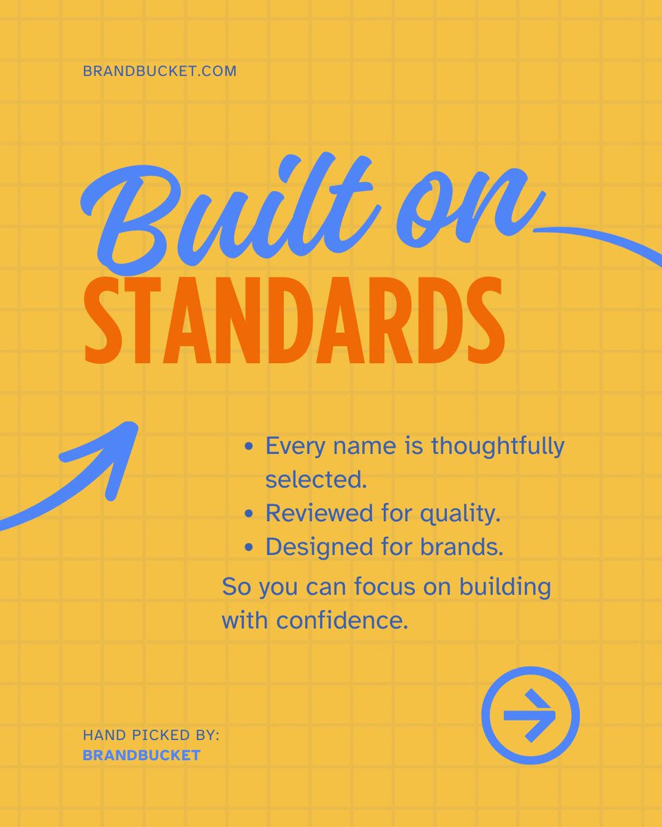 brandbucket's tweet photo. Great names are:
Selected ✔️
Reviewed ✔️
Designed to feel like real brands
That’s what builds trust early. https://t.co/MR82i14pen