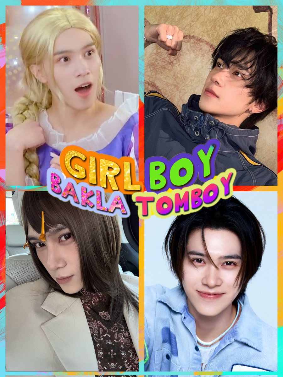 hendery as girlie, peter, mark, and panying