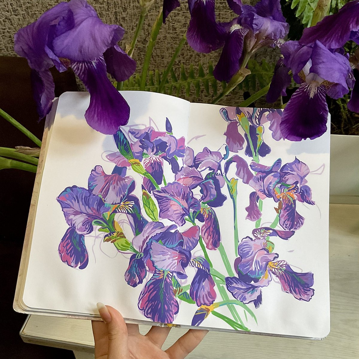 Holivi_2's tweet image. #traditional #holivi #iris #acrylic