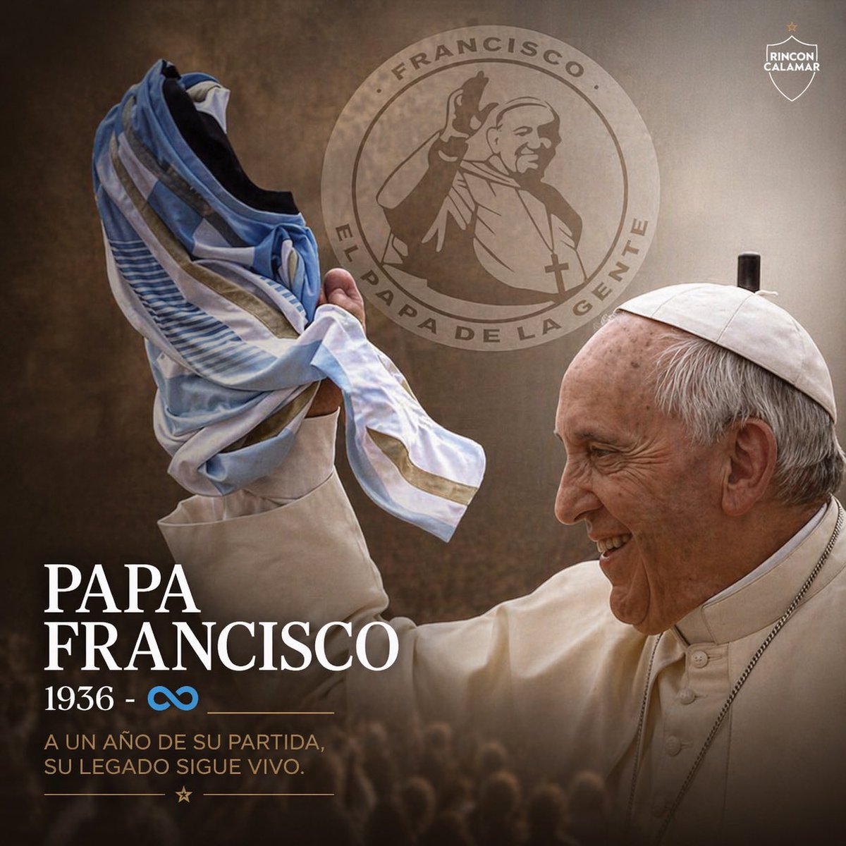 RinconCalamar's tweet image. A un año de su partida, su legado sigue vivo ♾️🤍

Recordamos también que lo llevamos en nuestro pecho en el suceso más importante de nuestra historia 🦑⭐️

Papa Francisco Eterno

#PapaFrancisco #Bergoglio #Platense #Vaticano