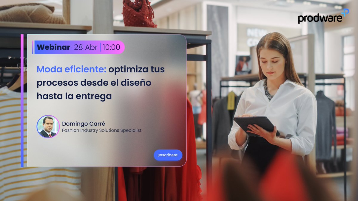 ProdwareES's tweet image. 🛍️En la industria de la #moda, la eficiencia ya no es una ventaja competitiva: es una necesidad. Descubre en nuestro #webinar una solución #ERP integral y sectorial clave: ➡️ okt.to/xDukAB 
Simplifica tus procesos sin añadir complejidad. 
@K3Software #FashionTech