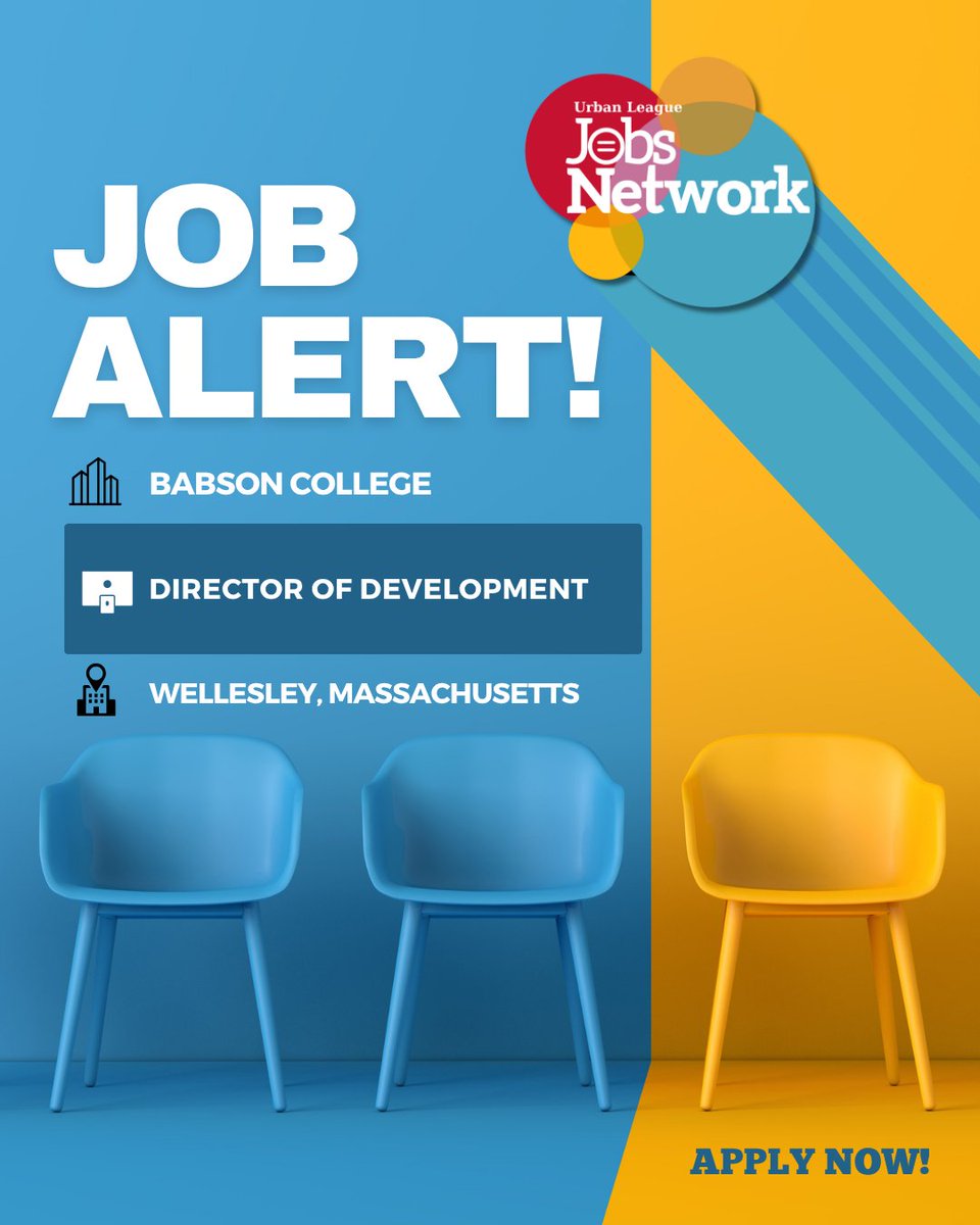 ULJobsNetwork's tweet image. #NowHiring: Director of Development
Check out this new opportunity with @Babson

Apply Now: nuljobsnetwork.com/job/director-o…

#hiring #career