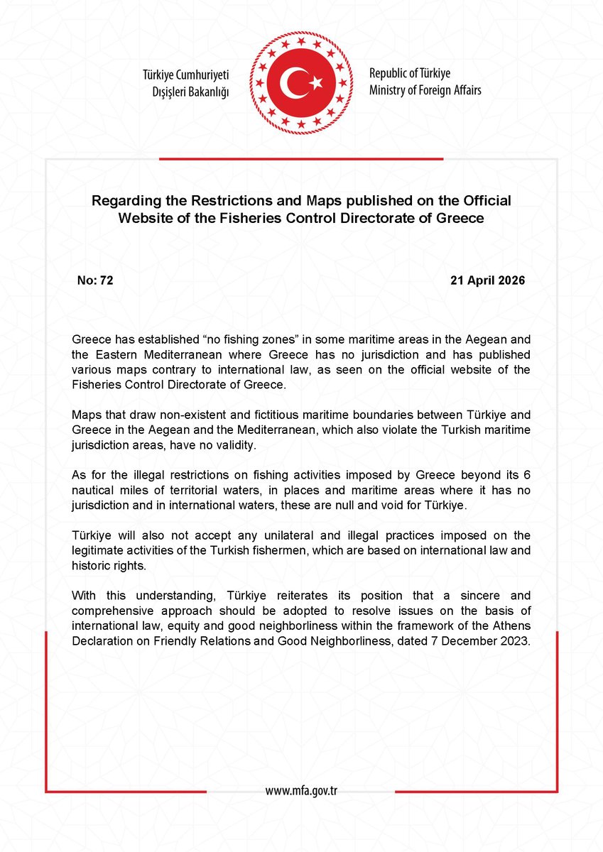 Turkish MFA tweet media