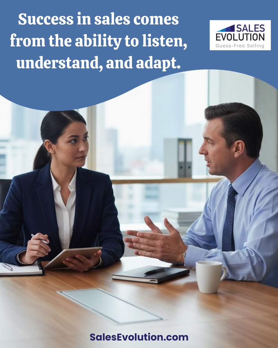salesevolution's tweet image. Sales success starts with listening, understanding &amp;amp; adapting.

Ready to level up? 👉 ow.ly/mtc250YMonE

#SalesEvolution #SalesTips #SalesSuccess #ListenToSell