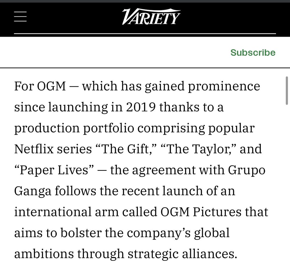 internesstt's tweet photo. “The Tailor ve Paper Lives gibi popüler Netflix yapımlarını içeren prodüksiyon portföyü sayesinde öne çıkan OGM…” Çağatay Ulusoy’u olan kazanır. 💅 https://t.co/Qys9SYAHJG