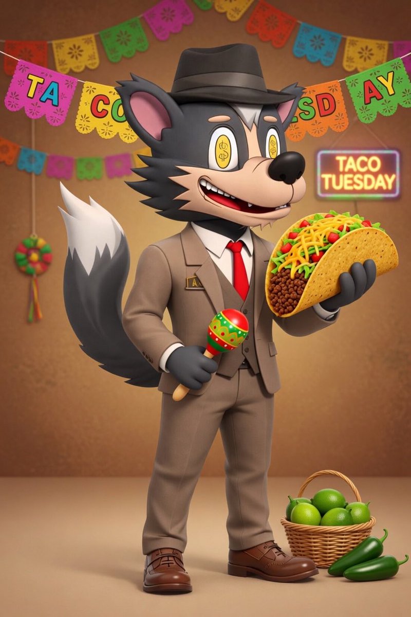 MuskersBB's tweet photo. Good morning ☀️ 
did someone say taco Tuesday?! 🌮 🦨 https://t.co/vza9V0njLm