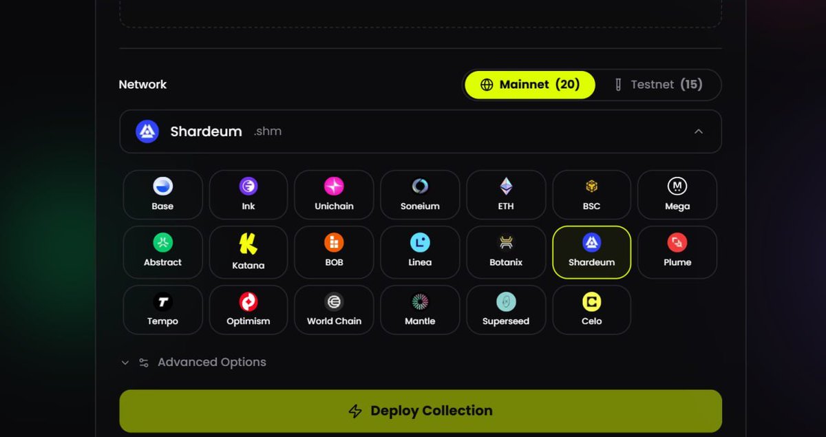 zns_bio's tweet image. Your first NFT on @shardeum just got a lot easier. 🖼

@ZNSConnect's NFT Creator lets you generate, customize &amp;amp; deploy a full collection on Shardeum in one click — no code, no complexity.

Name it. Art it. Launch it. 🚀

zns.bio/gm-deploy?tab=…

#Shardeum #NFTs #ZNSConnect #Web3