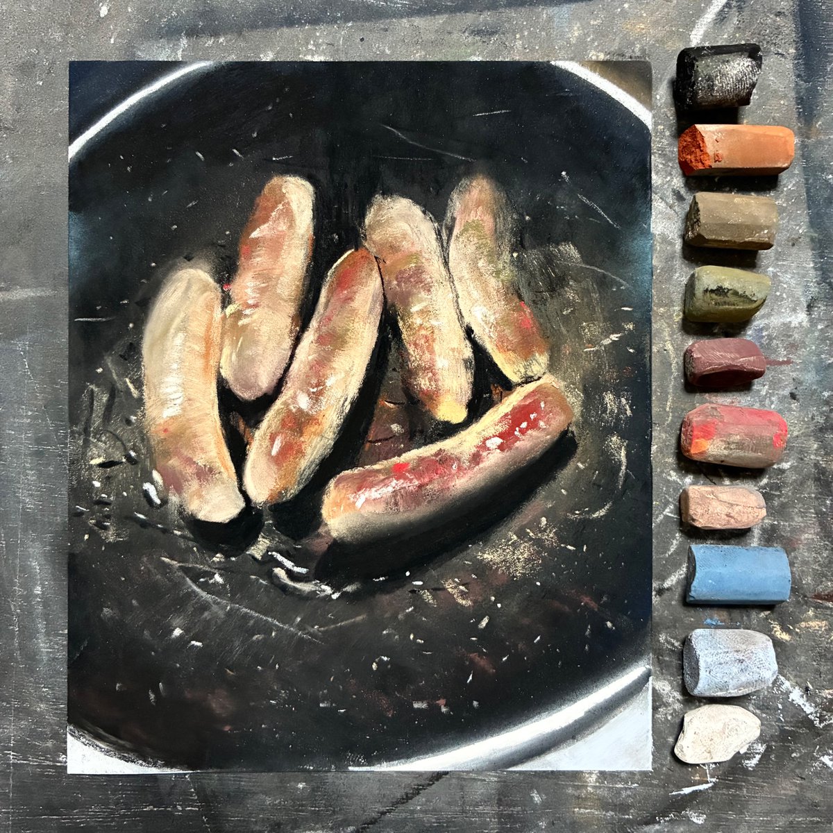 少しいいウインナーを焼いた