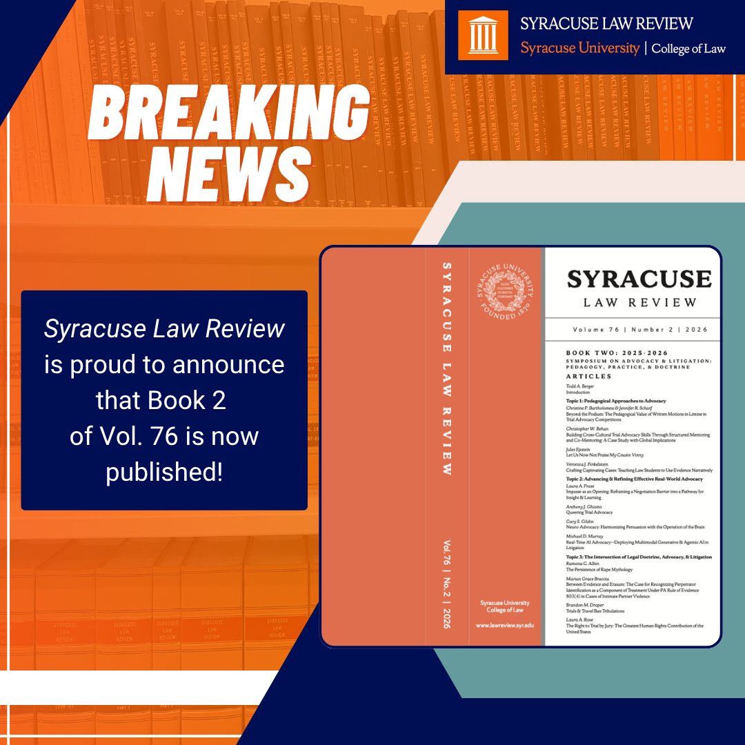 Syracuse Law Review tweet media