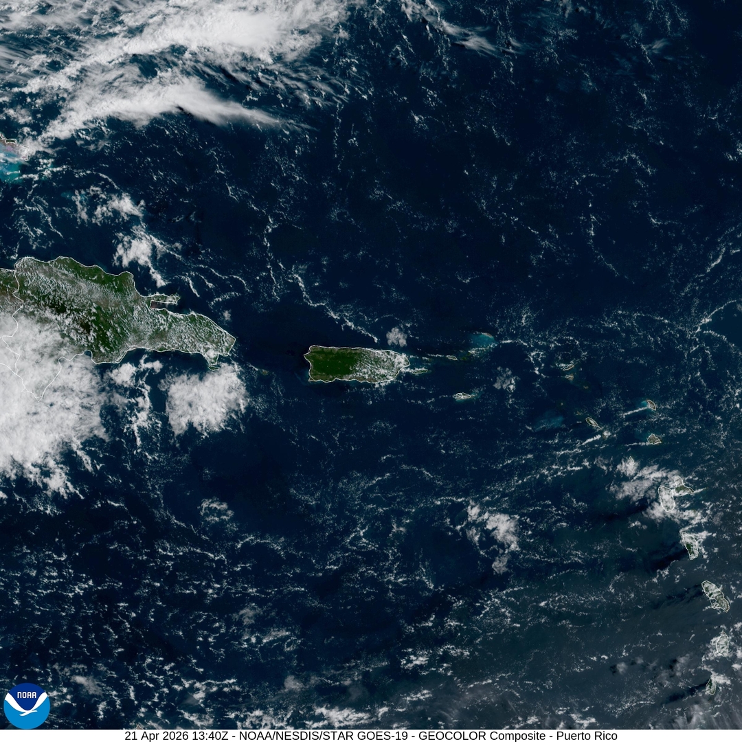 VegaBajaWx's tweet image. Imagen de satélite April 21, 2026 at 10:00AM #PuertoRico #weather