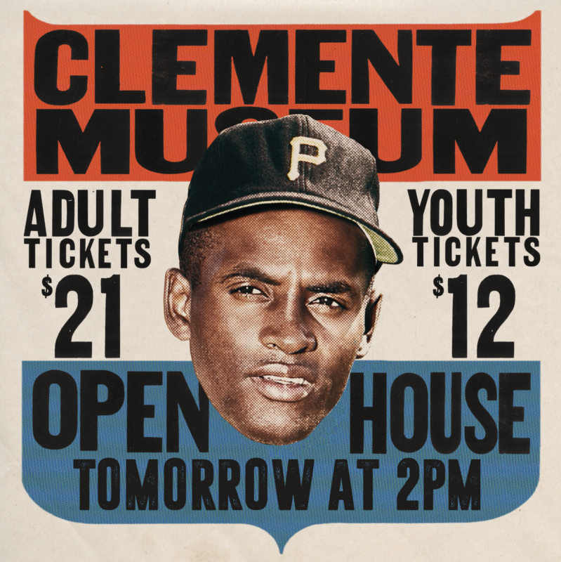 ClementeMuseum's tweet image. Open House Tomorrow at 2PM!
Tickets are still available here - clementemuseum.com/book-a-tour

#robertoclemente #clemente #museum #clementemuseum #pittsburgh  #pirates