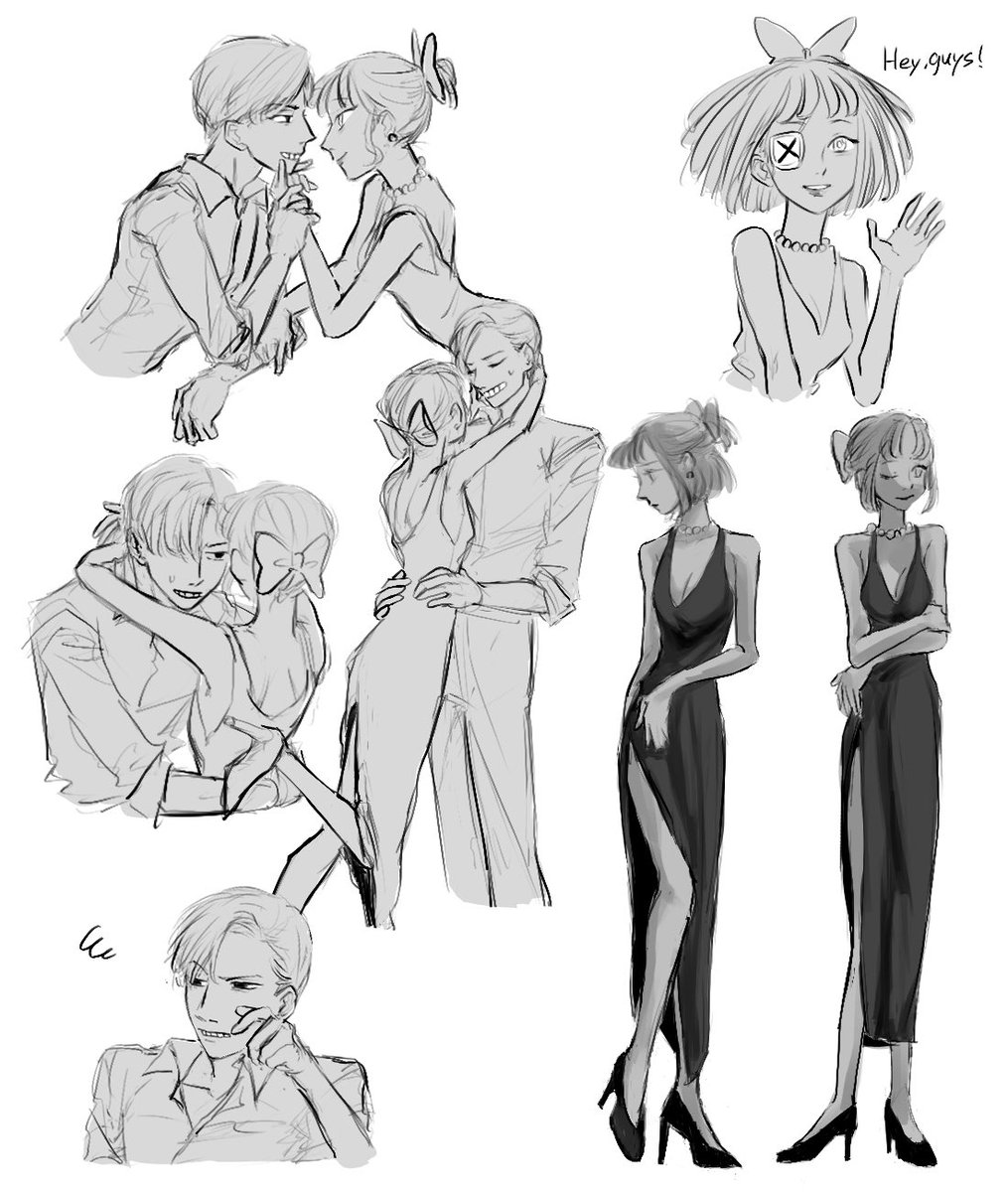 描くたびにキャラデザ変わりすぎて安定しない😂