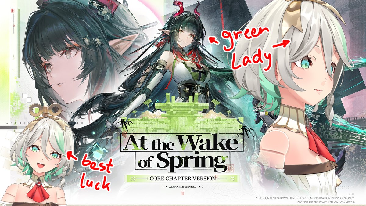 I'M GONNA BE trying out
✨Arknights: Endfield on PlayStation®5 ✨
for the first time! YAY

Green lady will get green lady!!!!!!!!

Starting in 4 hours!
🍵youtube.com/live/ZEyfvvo1t…🍵
#ImmerScreen 
#PR #PlayStation5