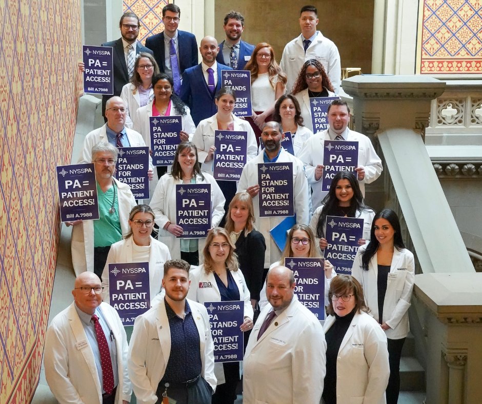 NYSSPA's tweet photo. Outdated laws shouldn’t dictate modern care.

Updating PA practice laws will improve efficiency, reduce system strain and cost, and expand access without compromising quality. Policymakers have an opportunity to put patients first while enhancing their timely outcomes. https://t.co/sTIhptqYaJ