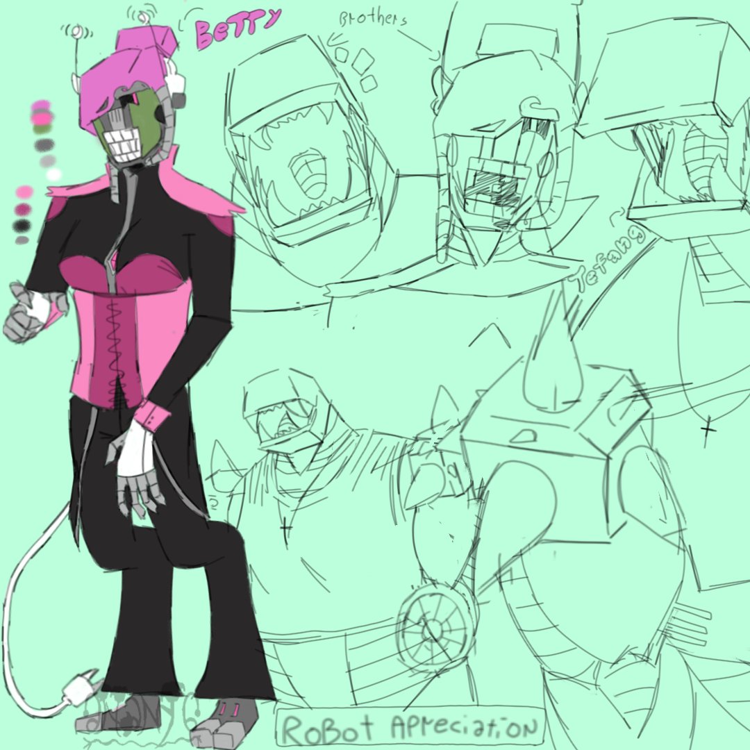 mokumok78855297's tweet image. Some oc doodles I did while bored #ocs #doodles