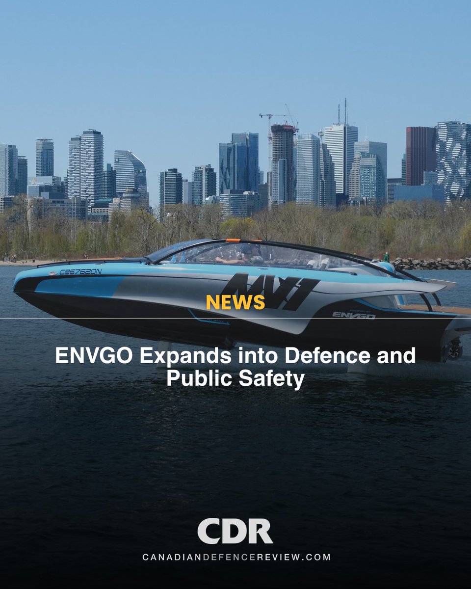 CDRmagazine's tweet image. 🌊 #ENVGO expands into defence and public safety sectors. Company leverages breakthrough integration of aerospace, robotics, AI, and EV technologies to address urgent maritime sovereignty and mobility challenges.

canadiandefencereview.com/envgo-expands-…

#DefenceNews  #Marine #AI