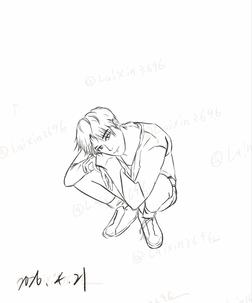 LaiXin3696's tweet image. pose study ✦

was supposed to be practice… but he’s too pretty.

#art #artistontwitter #sketch