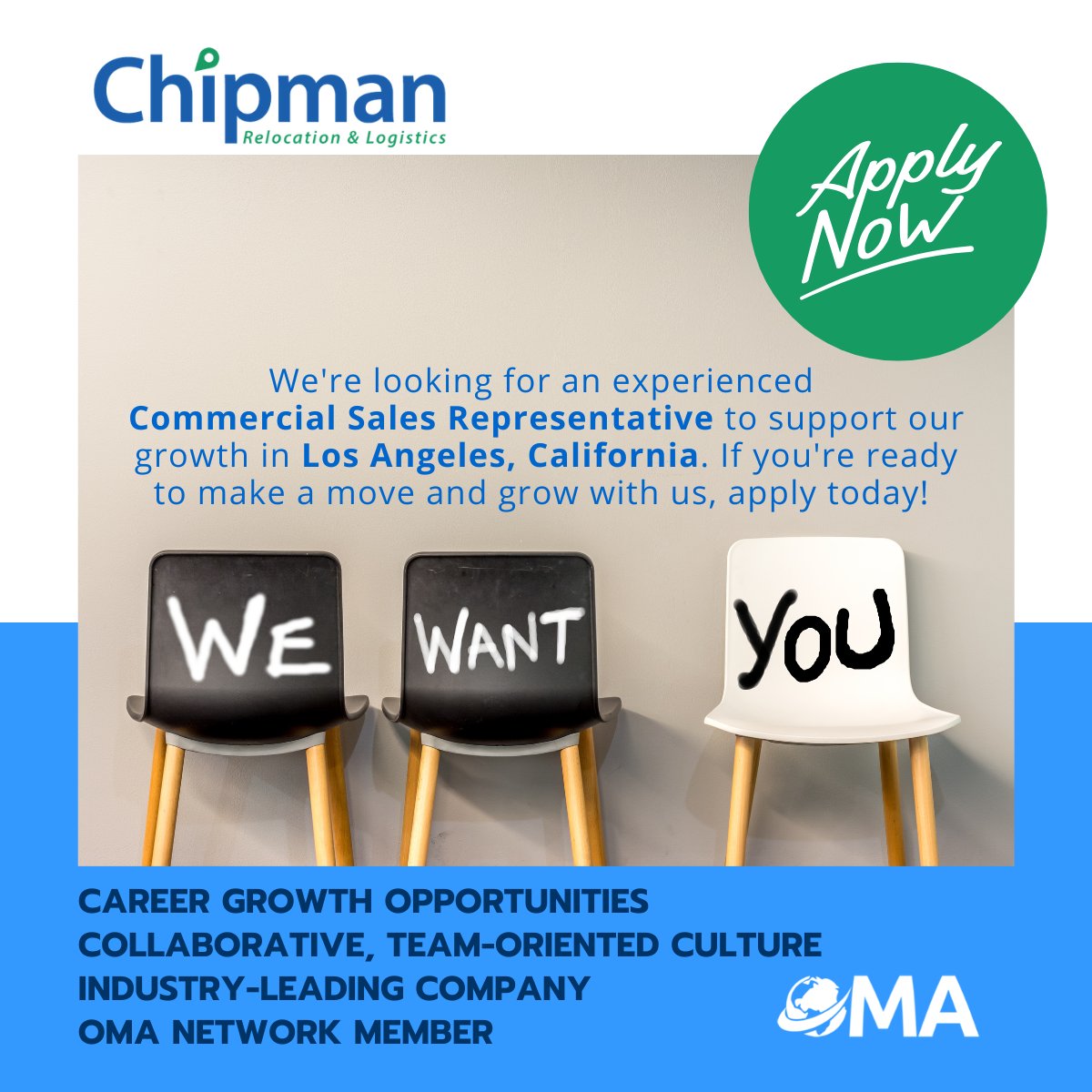 ChipmanRelo's tweet photo. 🚀We’re hiring a Commercial Sales Representative in Los Angeles, CA! Join Chipman Relocation &amp; Logistics to grow your sales career in a fast-moving industry. Drive new business, build client relationships &amp; exceed goals.👉 Apply now: https://t.co/L0sZrDydlC
#NowHiring #SalesJobs https://t.co/Geiey2jy3R