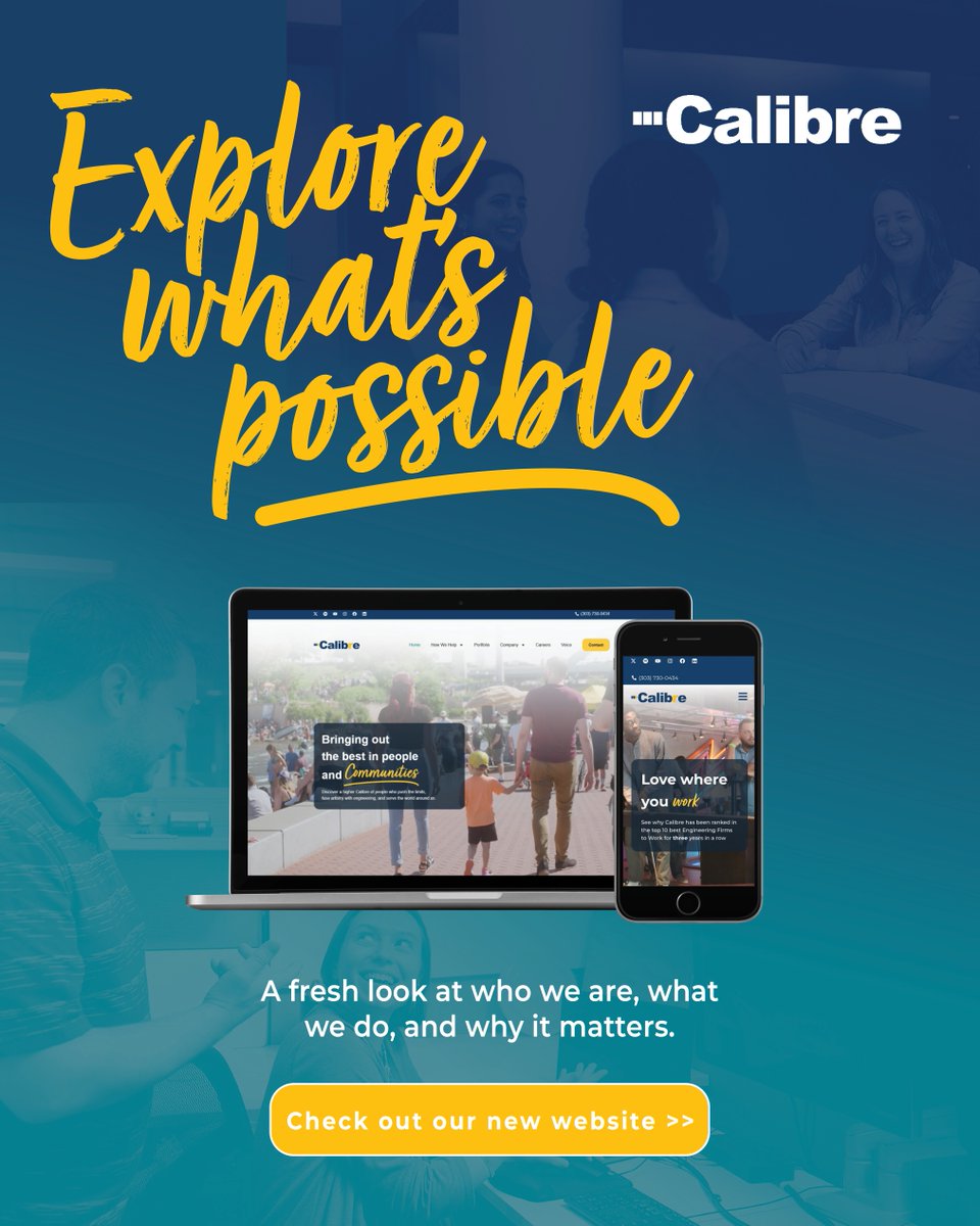 CalibreEngineer's tweet photo. We’re excited to share our new website.

Built around our mission of bringing out the best in people and communities, it’s a fresh look at who we are and how we serve.

Take a look and explore what’s possible:
🔗 https://t.co/YxILTmnD5d https://t.co/Rt7hHuScob