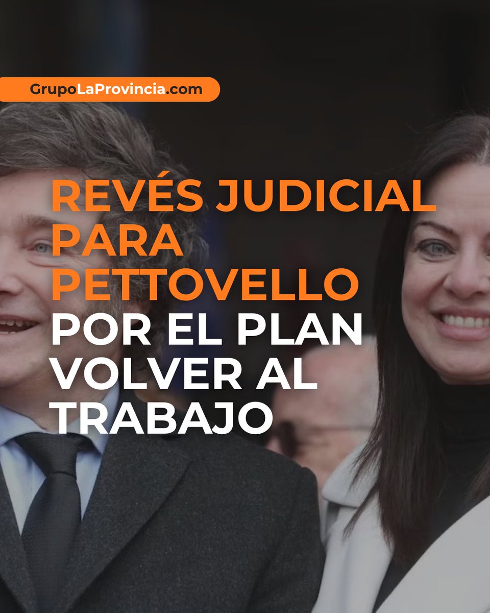 LaProvinciaBsAs's tweet photo. ⭕️ Revés judicial para Pettovello por el plan Volver al Trabajo
https://t.co/fTC9otL7d0
Nuevo revés para Capital Humano: un juez ordenó mantener el plan Volver al Trabajo y dejó en suspenso el ajuste oficial por parte del gobierno Nacional.
JM #VolverAlTrabajo #FalloJudicial #SandraPettovello #CrisisSocial