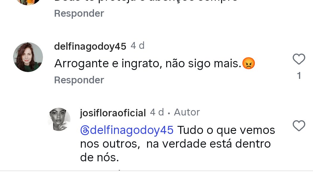 Olá, pessoal da Bahia. Fiquem atentos a essa senhora: basta olhar o perfil dela no Instagram para ver como trata os próprios seguidores com arrogância. Não apoia Flávio Bolsonaro, mas apoia Nicolas  e quem discorda acaba sendo humilhado da forma mais baixa possível.