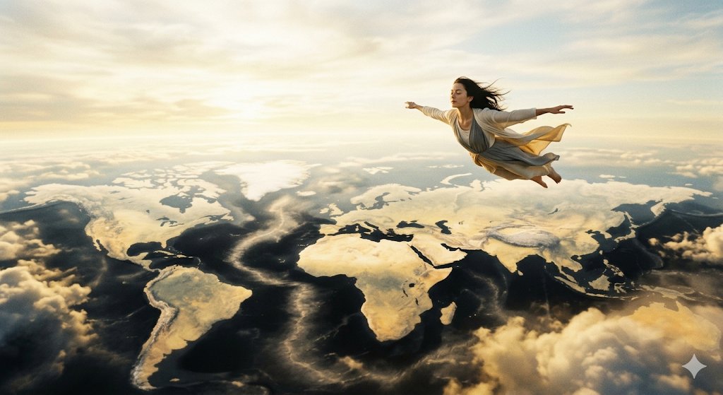 G34RnUnj2a83832's tweet image. If I could take to this sky,
like a bird set free,
what would I feel?

The air, the sun, the fear—
a world map in white, black, and yellow—
I want to see it all,
even if only in dreams,

with the wind brushing my cheek.

#Poetry #Freedom #WorldMap #Peace