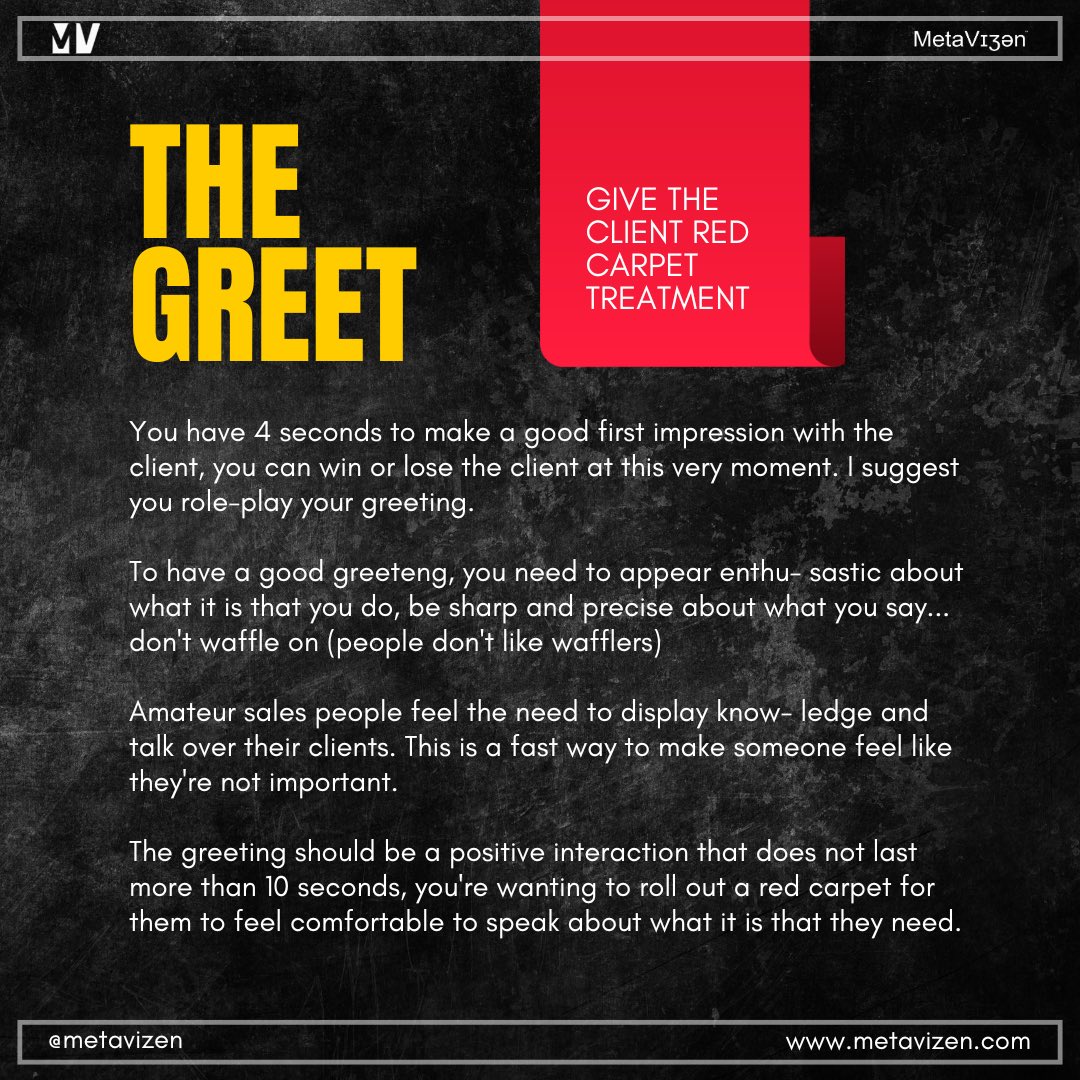 MetaVizen's tweet image. Truth is 👇 Your sales skills = your income
Want high-paying clients?
→ Speak about your value with confidence → Stop fearing sales calls → Start practicing real conversations
#salestips #marketing #branding