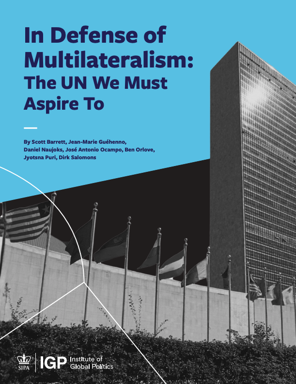 ColumbiaIGP's tweet photo. Despite its shortcomings, politicization, institutional biases, and inefficiencies, the work of the UN has been successful on many fronts, often despite having limited resources. It’s important to remember this when discussing the future of the UN, which just turned 80, and whether we need more or less multilateralism.

🌐 In Defense of Multilateralism: The UN We Must Aspire To 🌐

This new @ColumbiaIGP report written by Scott Barrett, @JGuehenno, @danaujoks, @JoseA_Ocampo, @bsorlove, @Jo_Puri, and Dirk Salomons emphasizes 10 clear-cut examples that show the significant impact multilateral cooperation can have.

Read the report here: https://t.co/RduhS8Kgif